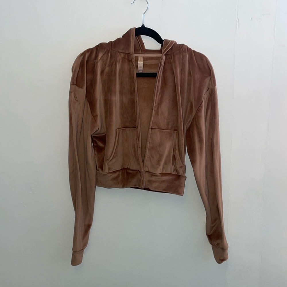 Skims cropped zip up